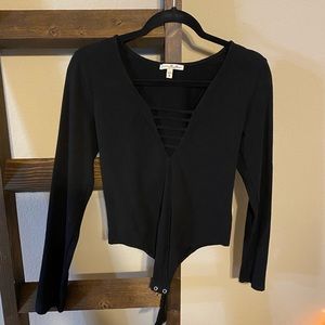 Express black body suit size Medium